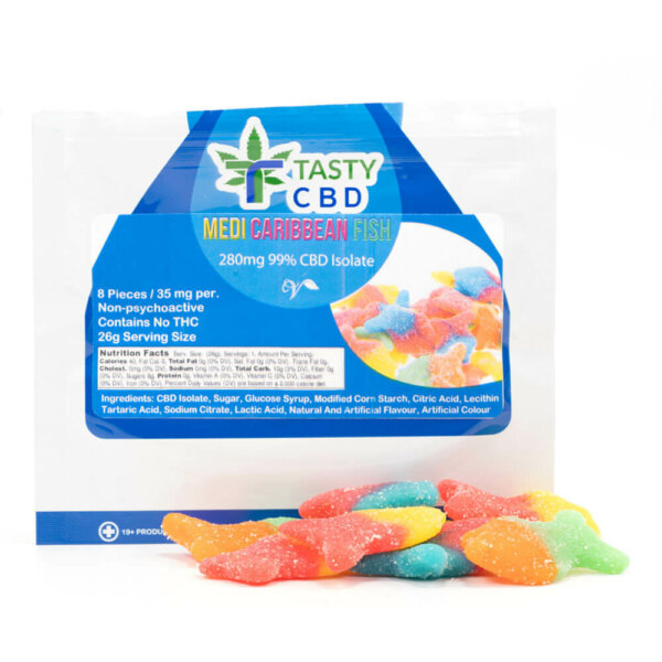 CBD Medi Caribbean Fish Candy - vibrant fish-shaped candies