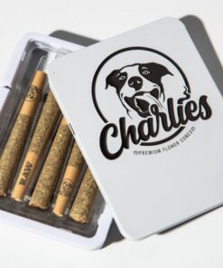 Charlies Sour Diesel Pre-rolls pack containing five pre-rolls