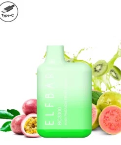 ELFBAR BC3000 Puffs Kiwi Passionfruit Guava vape device