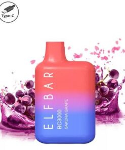 ELFBAR BC3000 Puffs Sakura Grape disposable vape