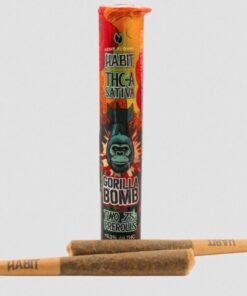 Gorilla Bomb THCa Flower Pre-Rolls SA pack containing two 0.75-gram pre-rolls