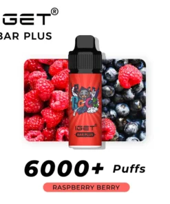 Iget Bar Plus Raspberry Berry disposable vape pod