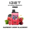 IGET Bar Pro 10000 Puffs Raspberry Cherry Blackberry Disposable Vape