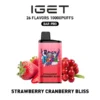 IGET Bar Pro 10000 Puffs Strawberry Cranberry Bliss Disposable Vape