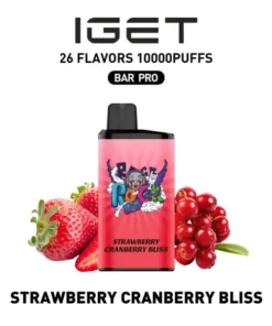 IGET Bar Pro 10000 Puffs Strawberry Cranberry Bliss Disposable Vape