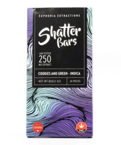 Indica Cookies and Green Shatter Bar - Full-spectrum chocolate treat