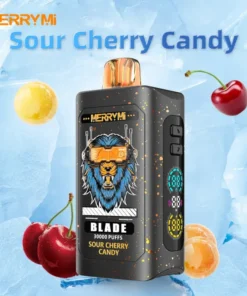 Merrymi Blade 30000 Puffs Sour Cherry Candy vaping device