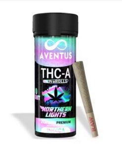 Northern Lights THC-A Pre-rolls Jar featuring 10 pre-rolled joints