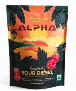 Raspberry Sour Diesel D9 THC Edible Gummies VIC