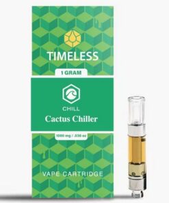 Timeless Cactus Chiller Vape Cartridge with citrus and pineapple flavor