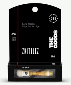 Zkittlez Live Resin Vape Cartridge with sweet and tropical flavors
